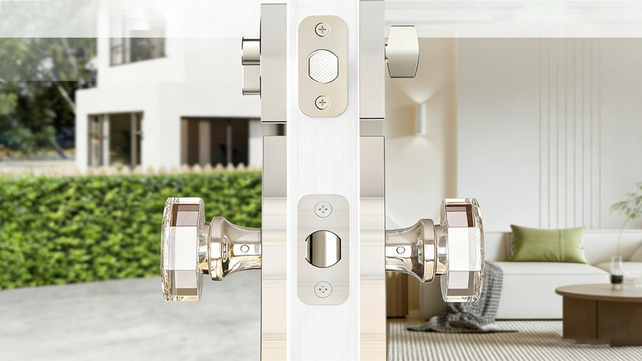 SENY Entry Door Knob Set with Octagonal Crystal Passage Knob & Deadbolt applicable scenario