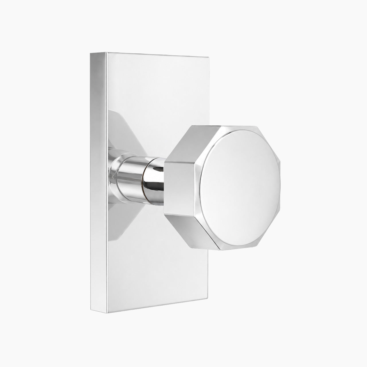 SENY Decorative Door Knobs with Modern Octagon Metal Knob & Rectangular Backplate