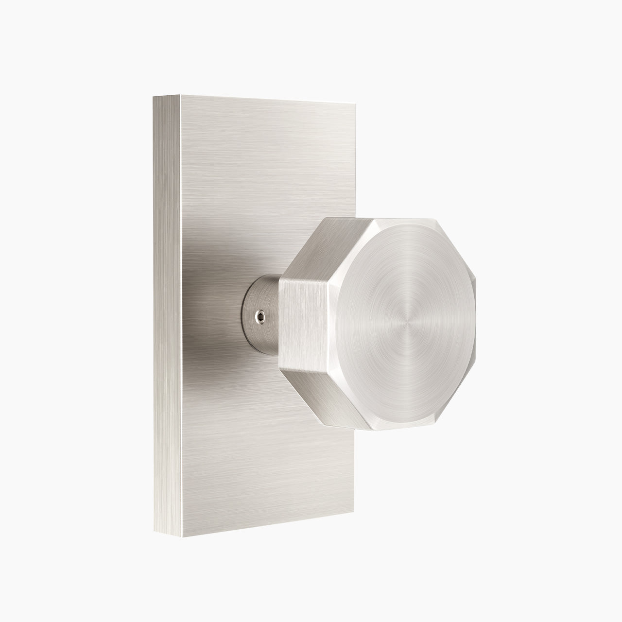 Decorative door knobs satin nickel passage function with octagon metal knob SENY