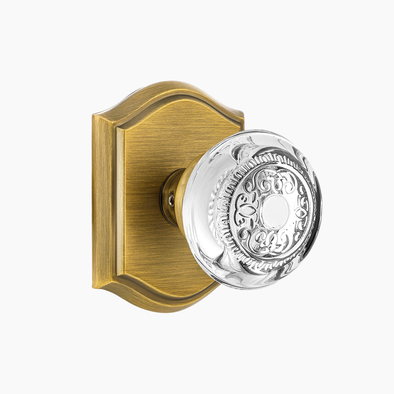 decorative glass door knobs antique brass passage SENY