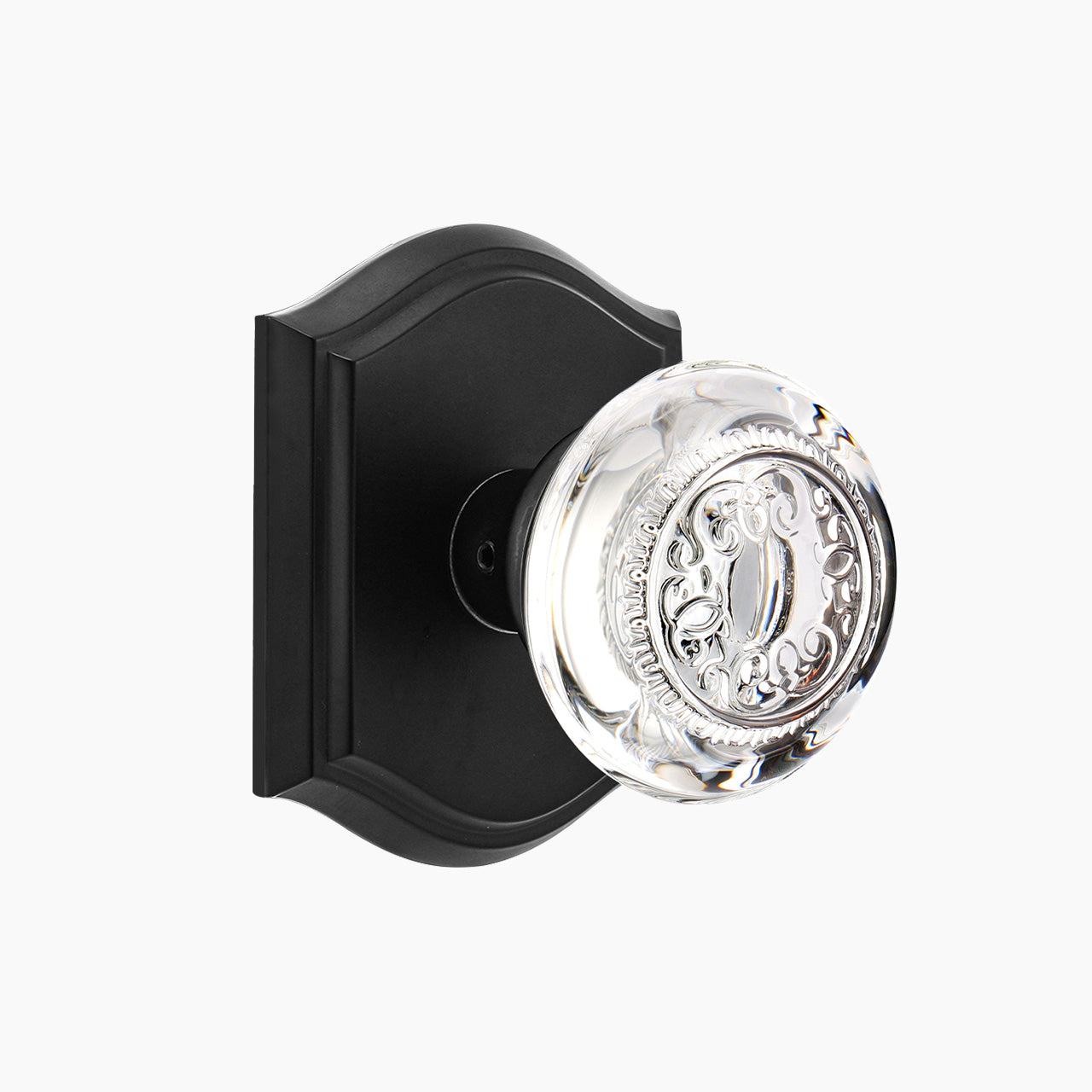 decorative glass door knobs matte black passage SENY