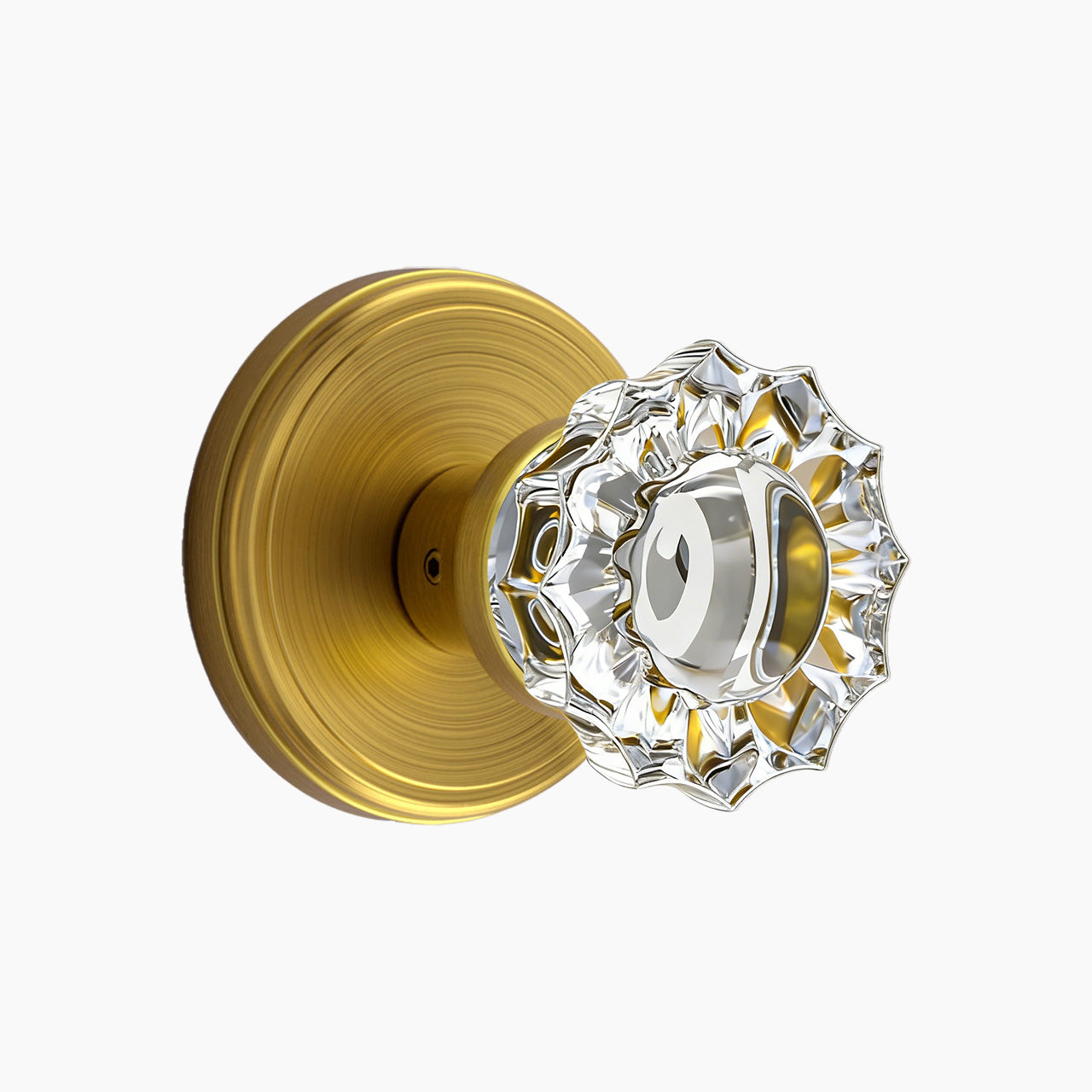 SENY floral crystal door knob antique brass dummy function