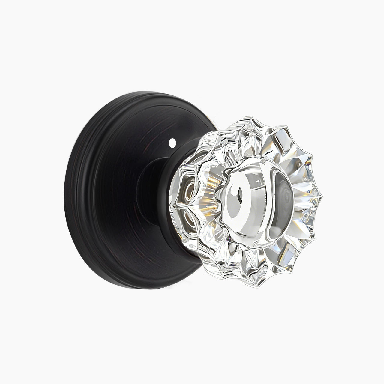 SENY floral crystal door knob oil rubbed bronze privacy function