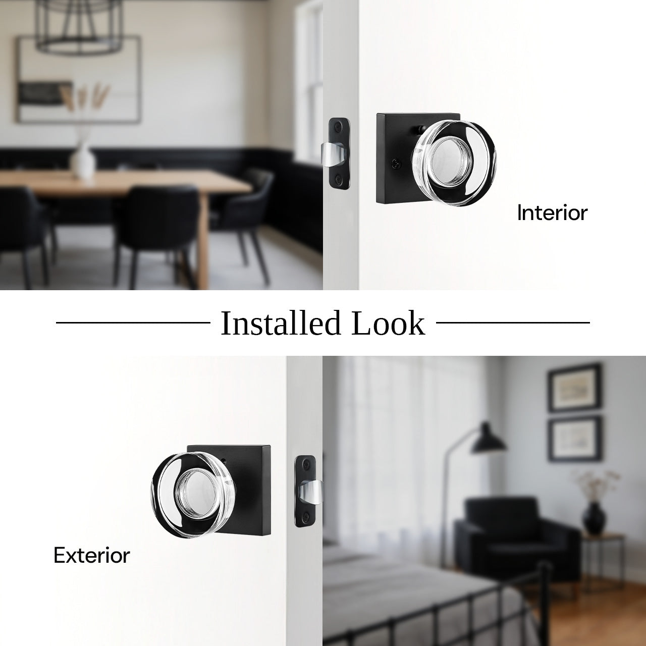 glass door knobs interior installed look on interior doors SENY