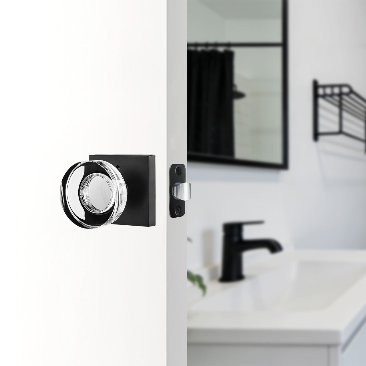 glass door knobs interior installed in modern home interior SENY