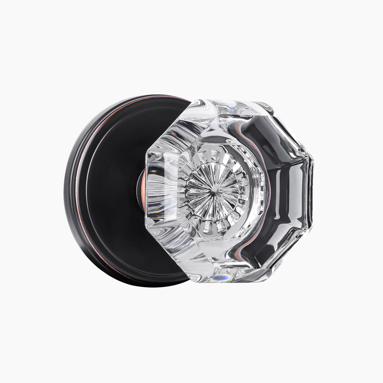 SENY indoor glass door knobs oil rubbed bronze passage function