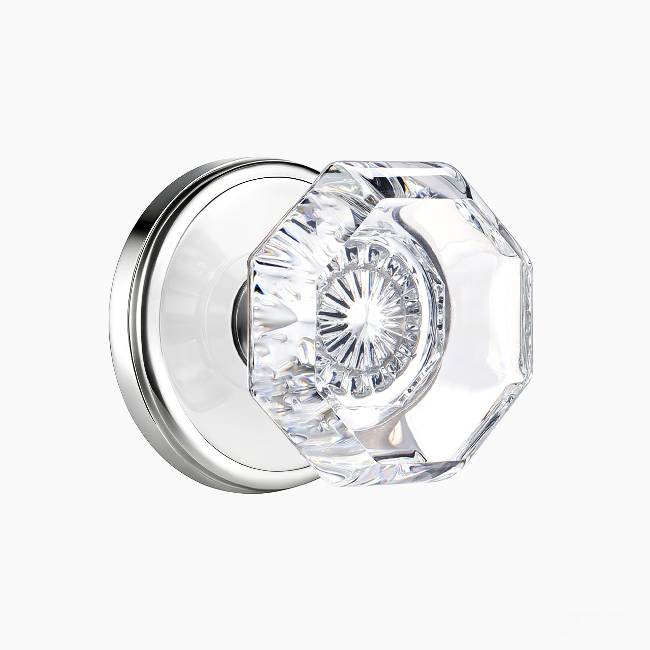 SENY indoor glass door knobs polished chrome passage function