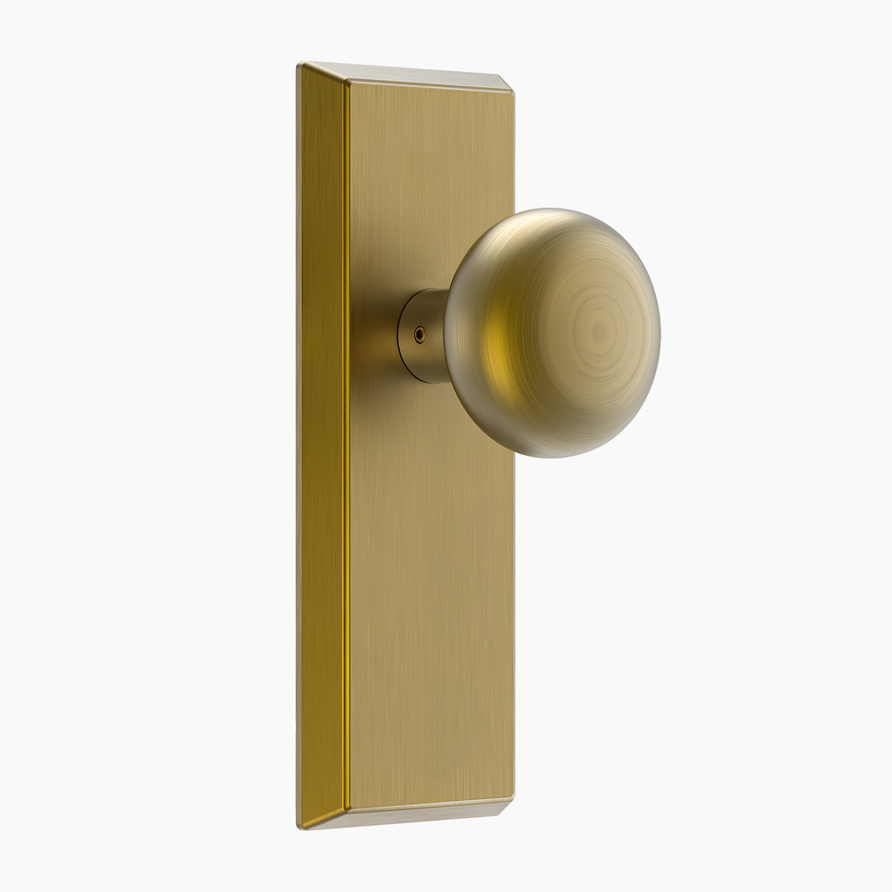 interior door knob with backplate antique brass passage function SENY