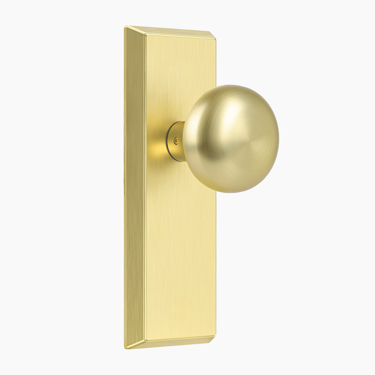 interior door knob with backplate brushed gold passage function SENY
