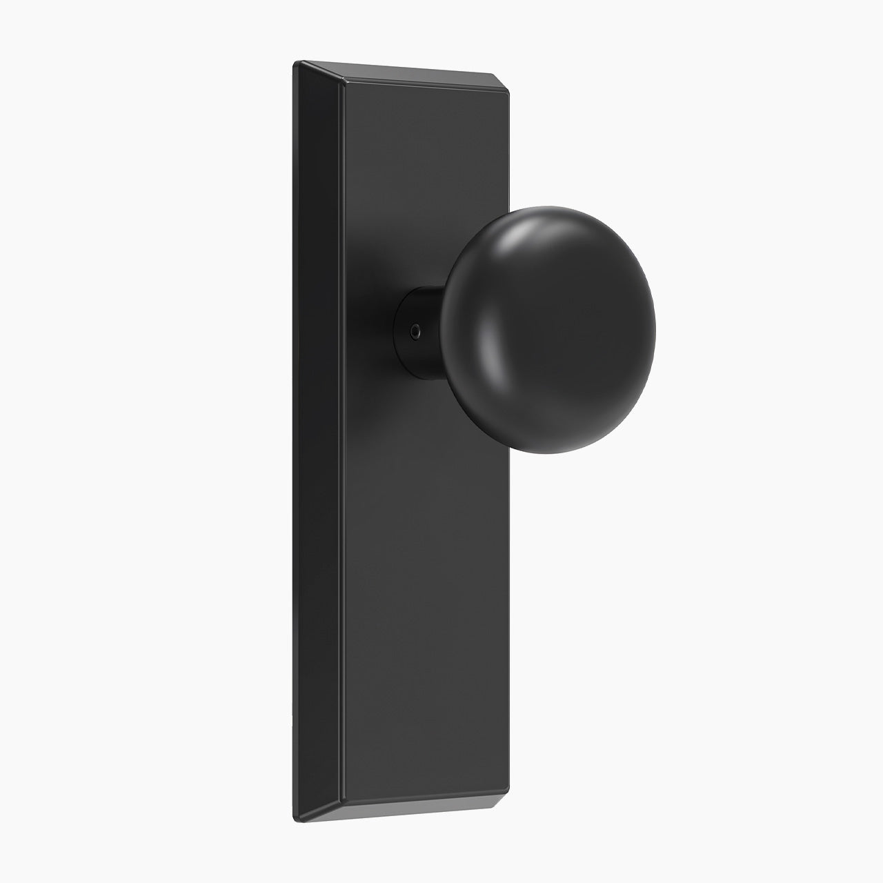 interior door knob with backplate matte black passage function SENY