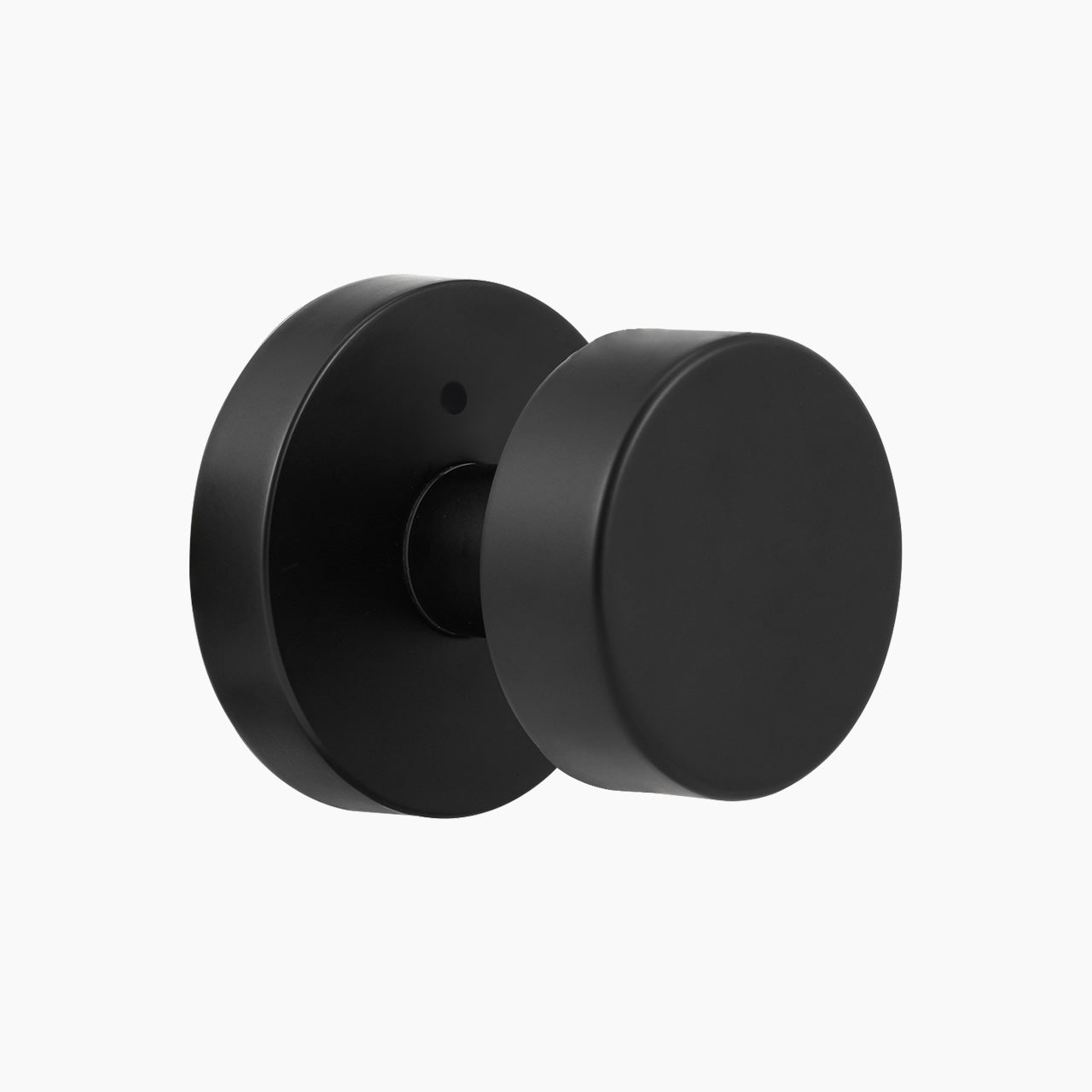 Matte black modern privacy door knob for bedroom doors, SENY