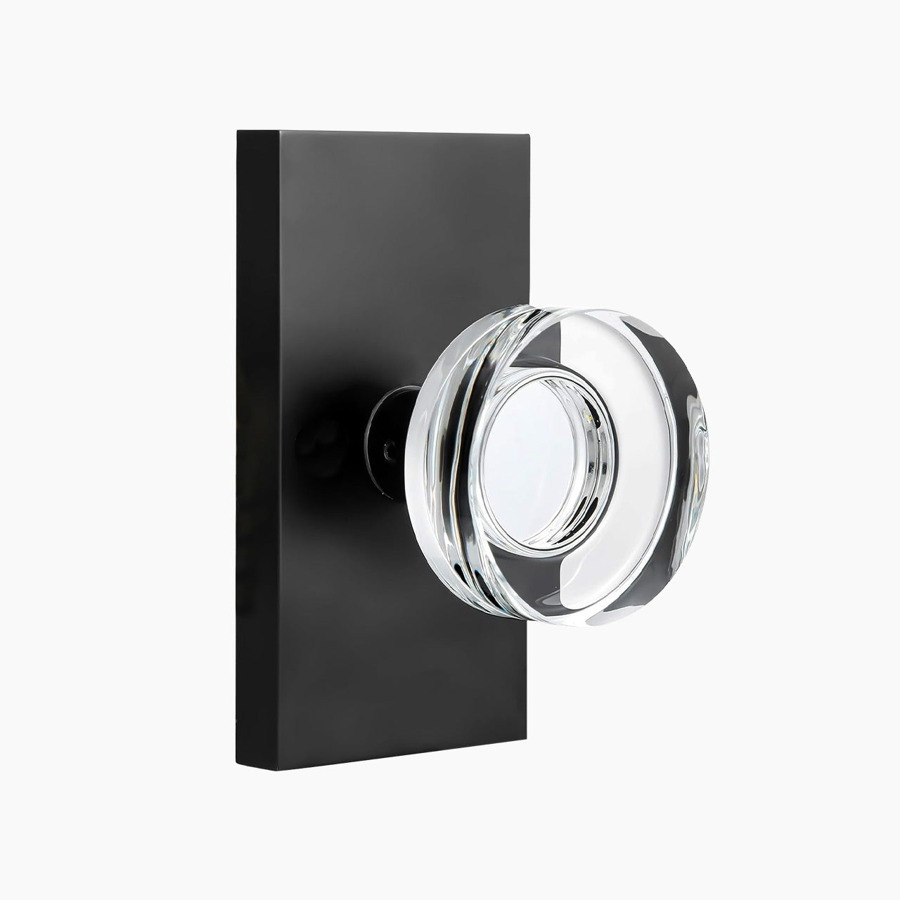SENY modern crystal door knob matte black dummy function