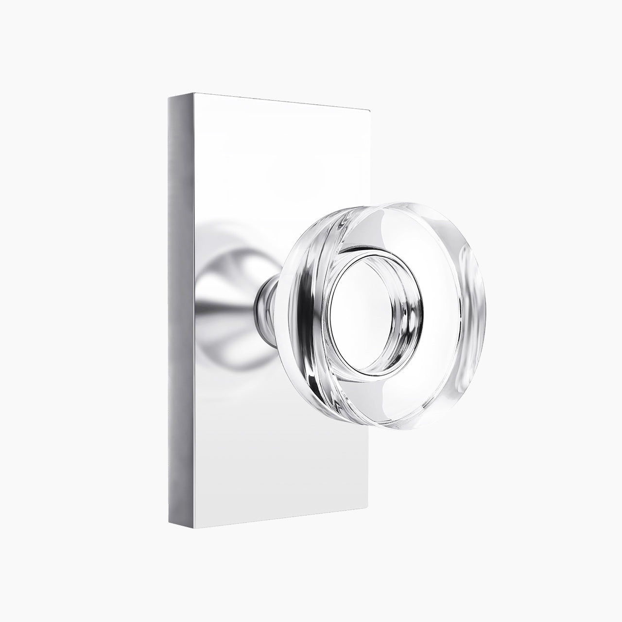 SENY modern crystal door knob polished chrome dummy function