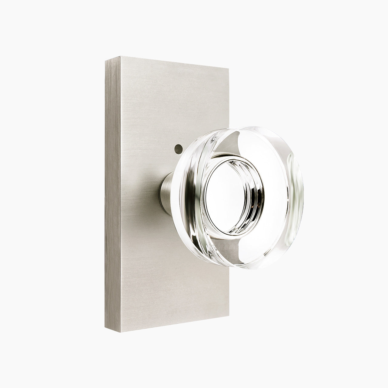 SENY modern crystal door knob satin nickel privacy function