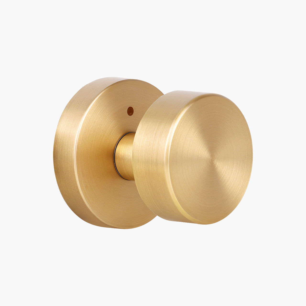 satin brass round modern door knobs with minimalist design for interior doors, SENY
