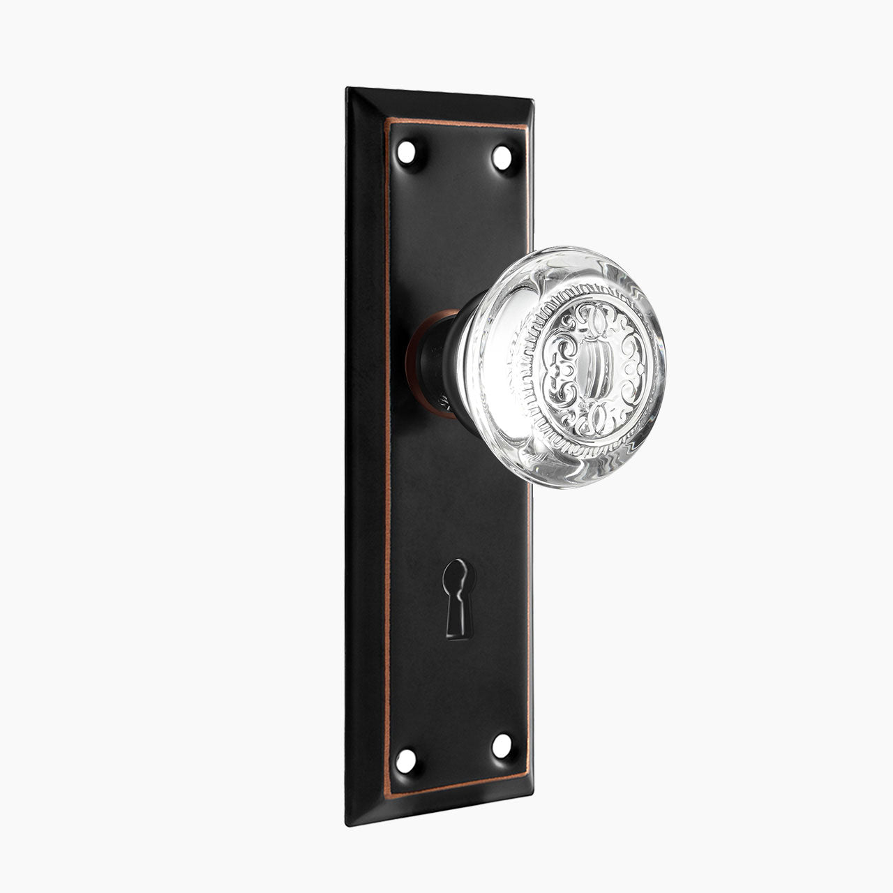 SENY Mortise Entry Lock Set with Embossed Crystal Knob – Decorative Front Door Lock
