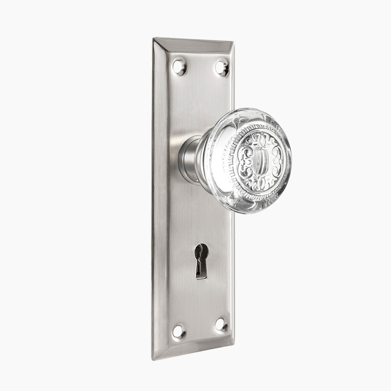 SENY Mortise Entry Lock Set with Embossed Crystal Knob – Decorative Front Door Lock