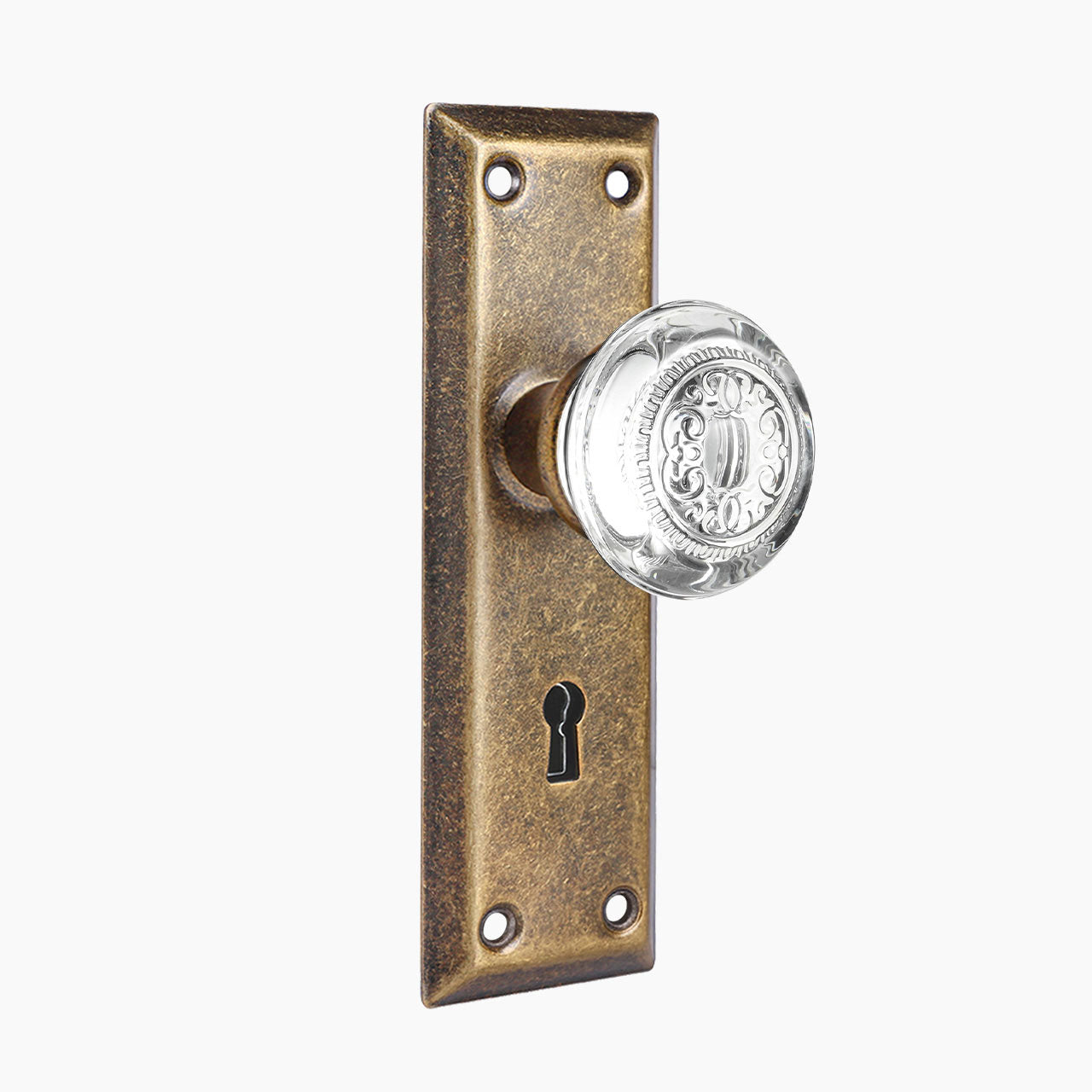 SENY Mortise Entry Lock Set with Embossed Crystal Knob – Decorative Front Door Lock