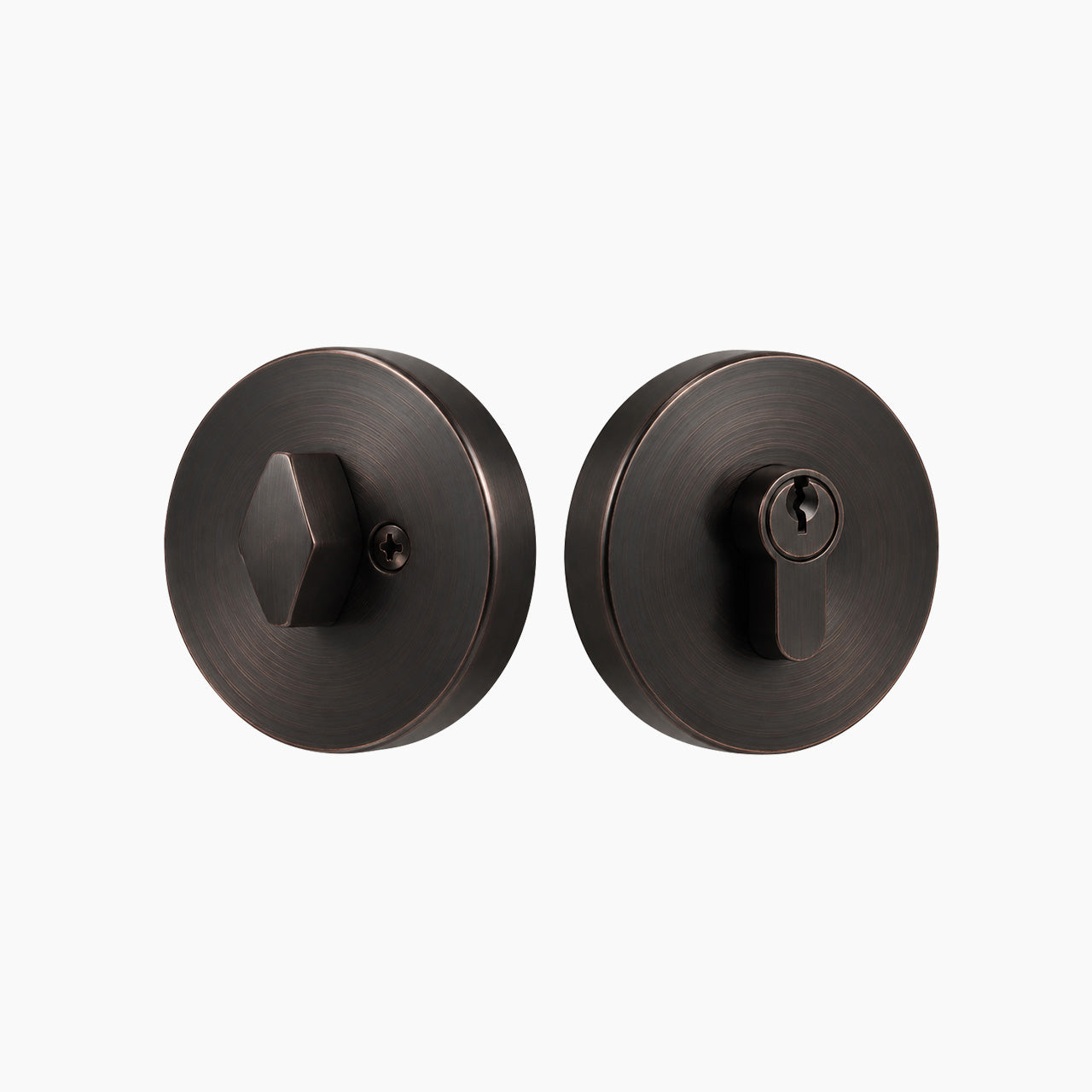 SENY Round Deadbolt Lock – Classic Single Cylinder Keyed Entry Deadbolt