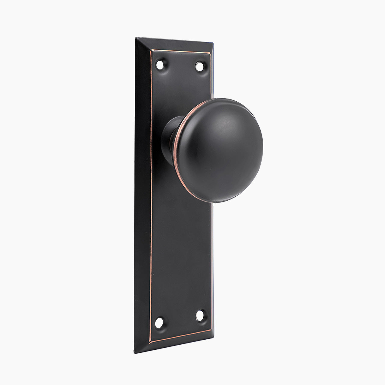 Oil rubbed bronze decorative dummy mortise lock for exterior doors, SENY