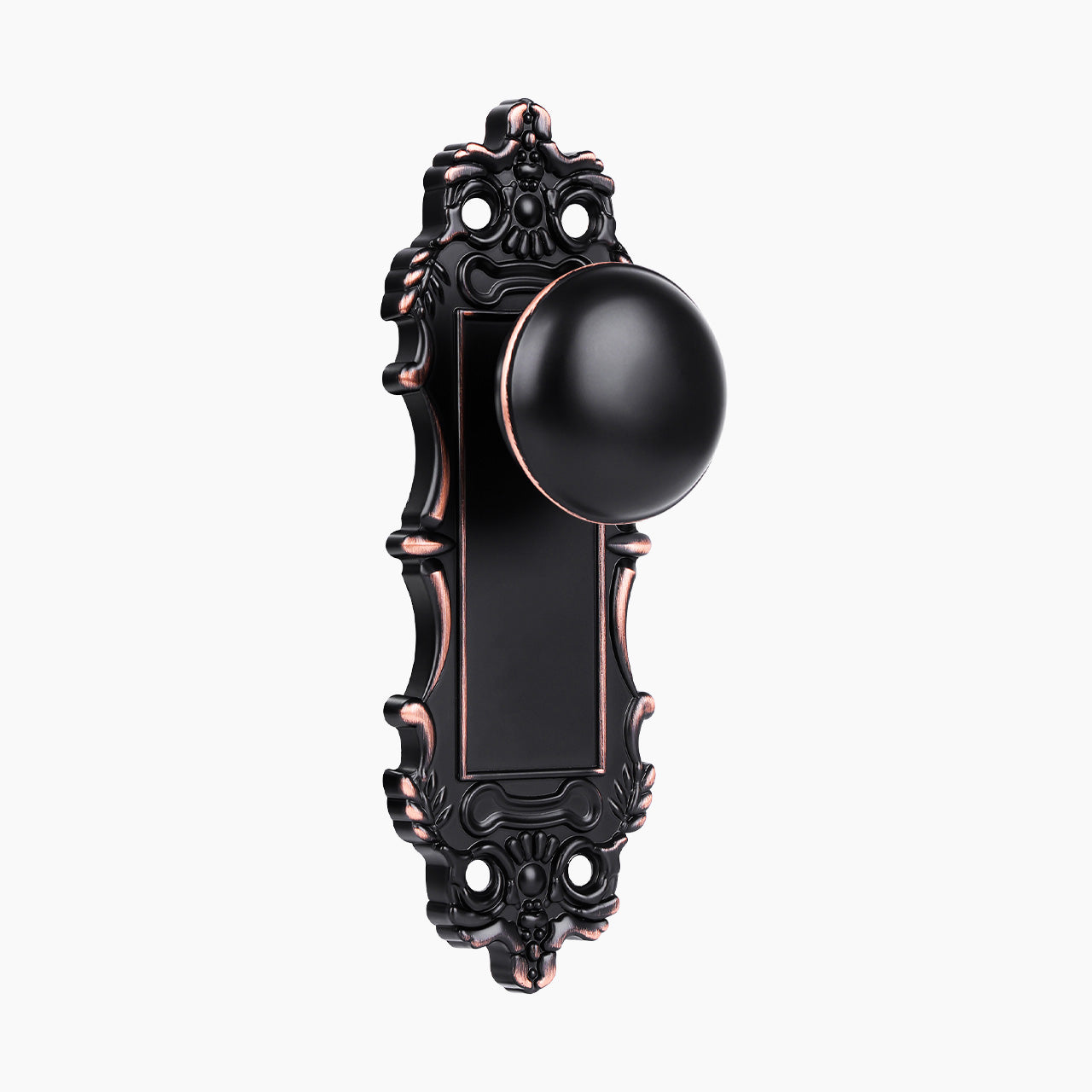 Oil rubbed bronze decorative dummy mortise lock set with vintage styling, SENY