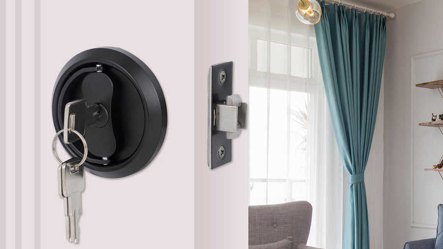SENY Pocket Door Lock with Key – Round Sliding Pocket Door Lock with Flush Pulls applicable scenario