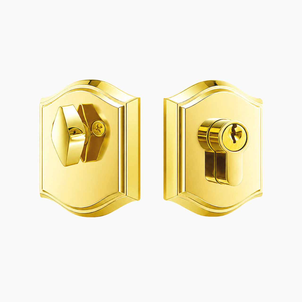 Polished brass decorative deadbolt lock for classic front doors SENY