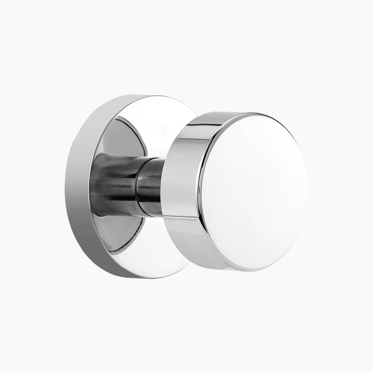 Polished chrome minimalist dummy door knob for interior doors, SENY