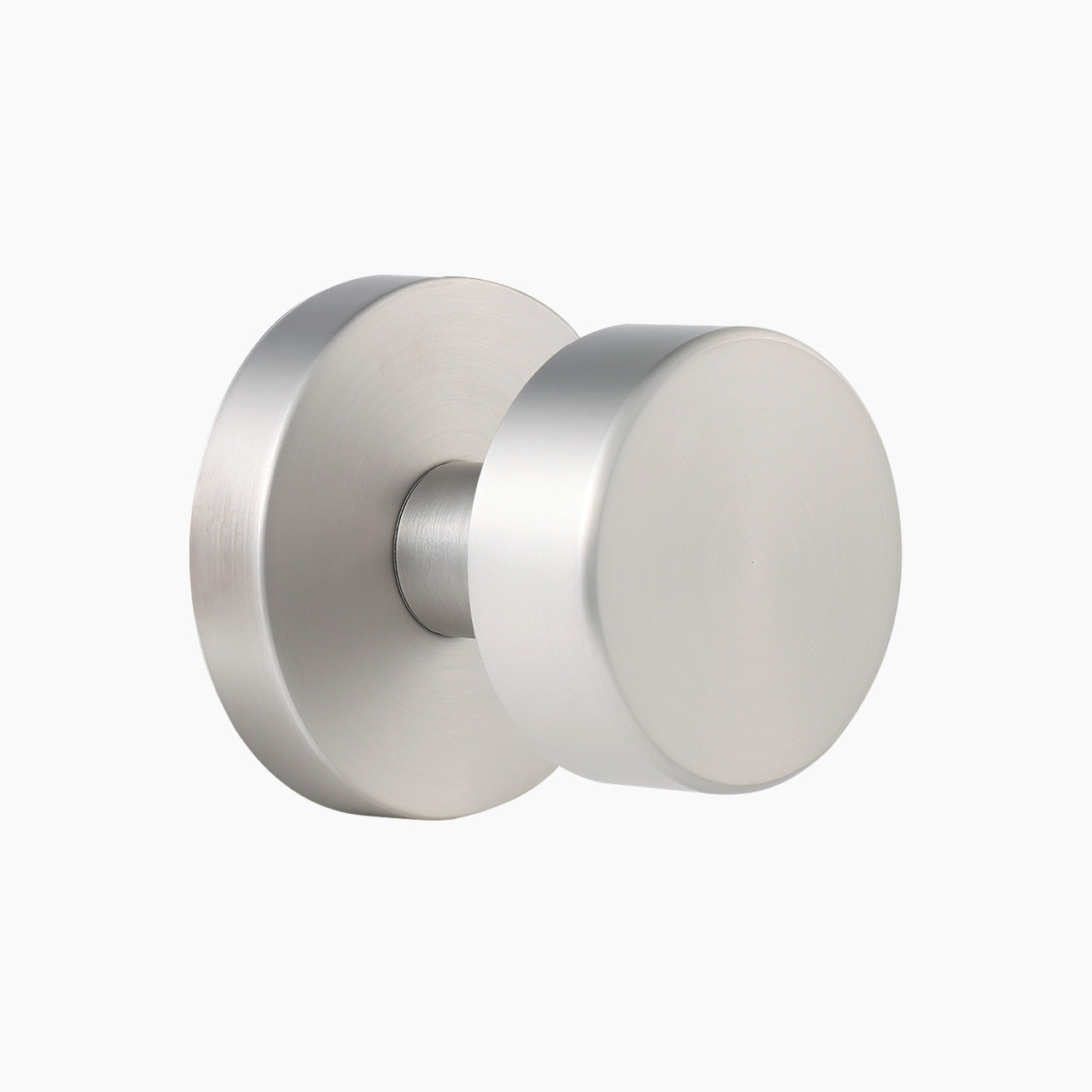 Satin nickel minimalist dummy door knob round design, SENY