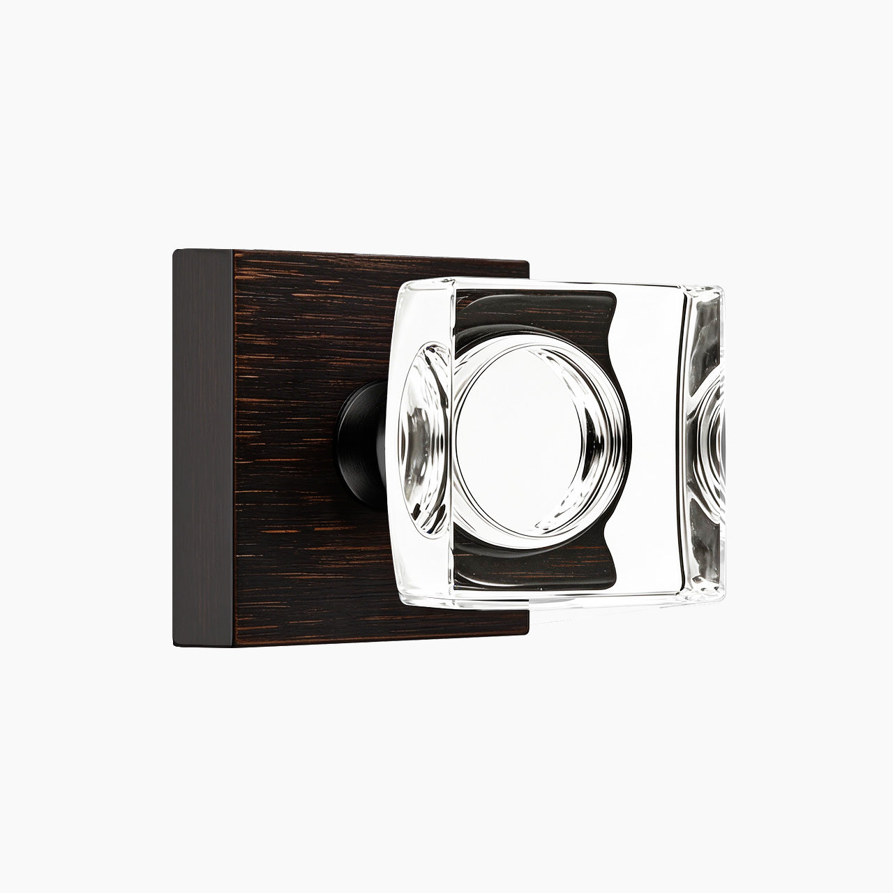 square backplate door knob oil rubbed bronze finish dummy function SENY