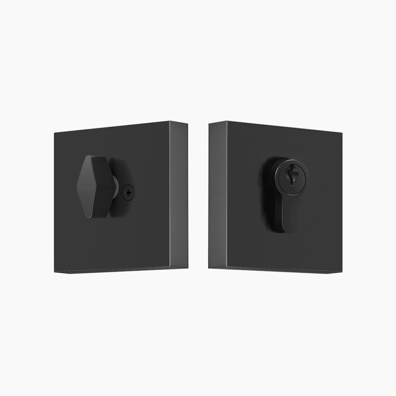 Modern square deadbolt lock with low profile single cylinder design SENY