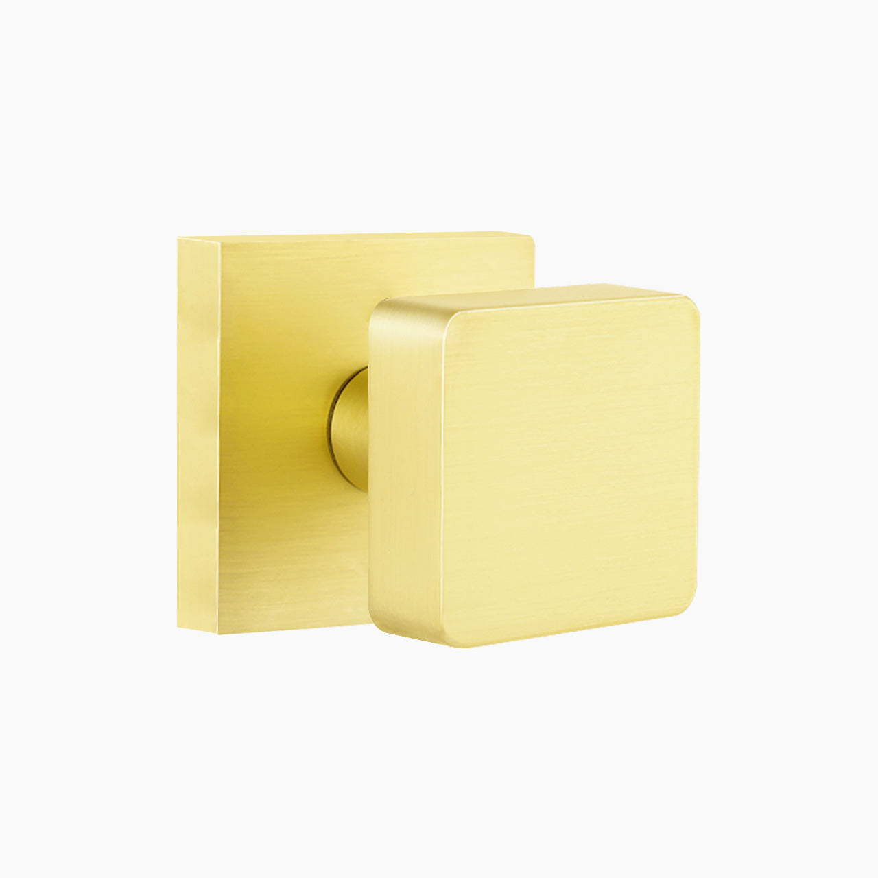 Square door knobs brushed gold passage function SENY