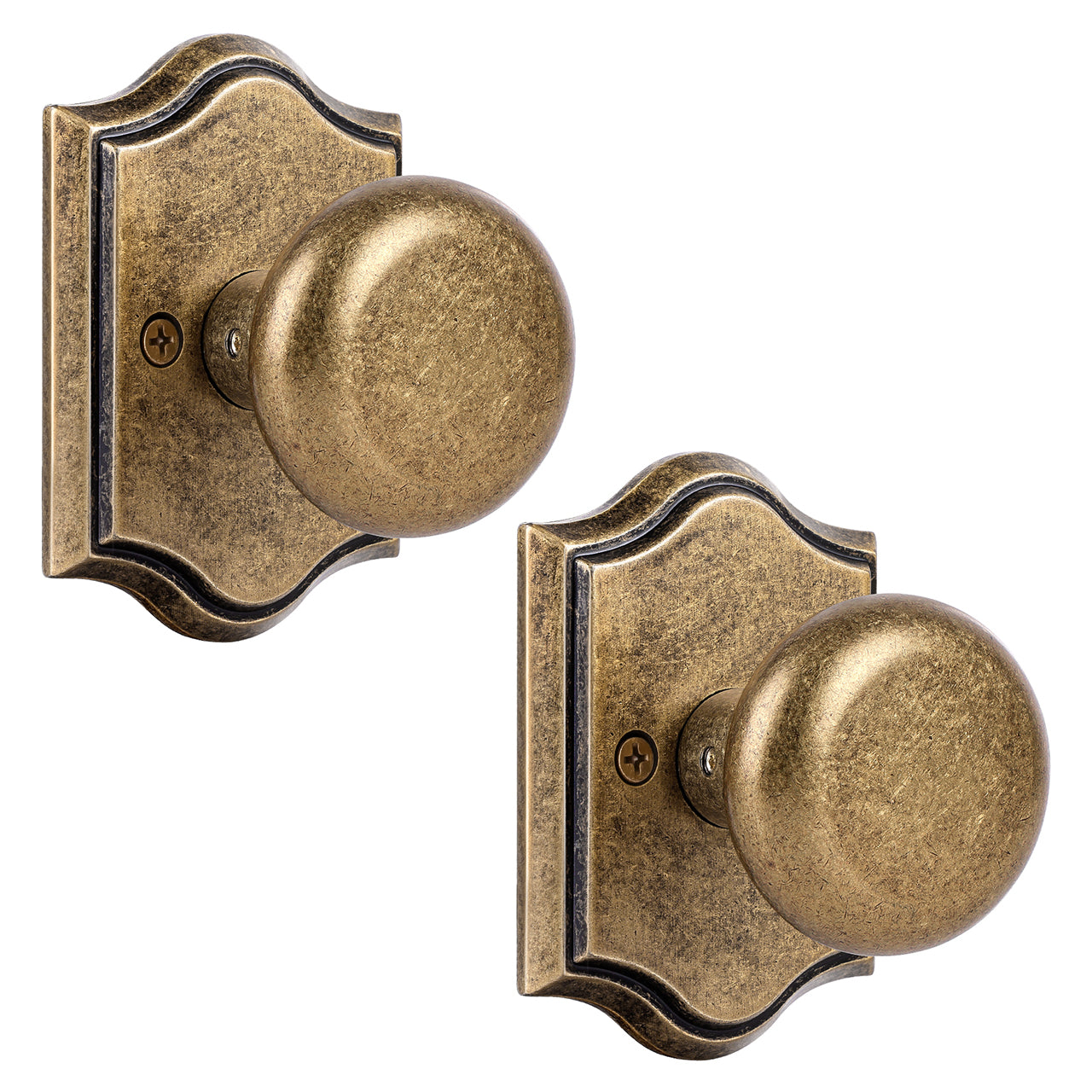 SENY Vintage Interior Door Knobs – Round Door Knobs for Bedroom, Bathroom, Hallway & Closet