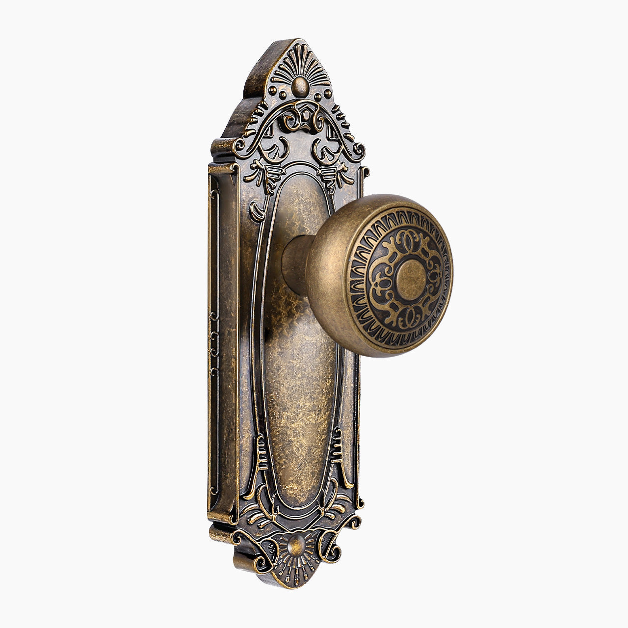 vintage door knob with backplate vintage brass dummy decorative knob SENY