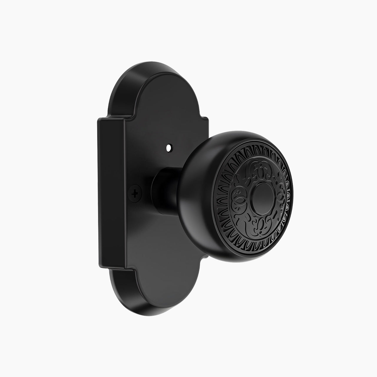 vintage door knobs with backplate matte black privacy function SENY