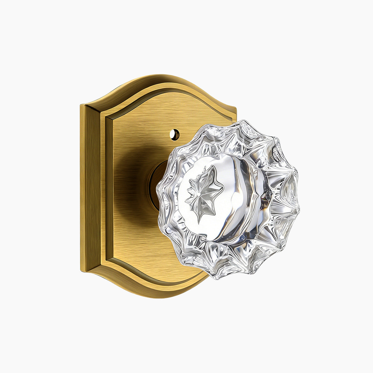 SENY vintage glass door knobs antique brass privacy function