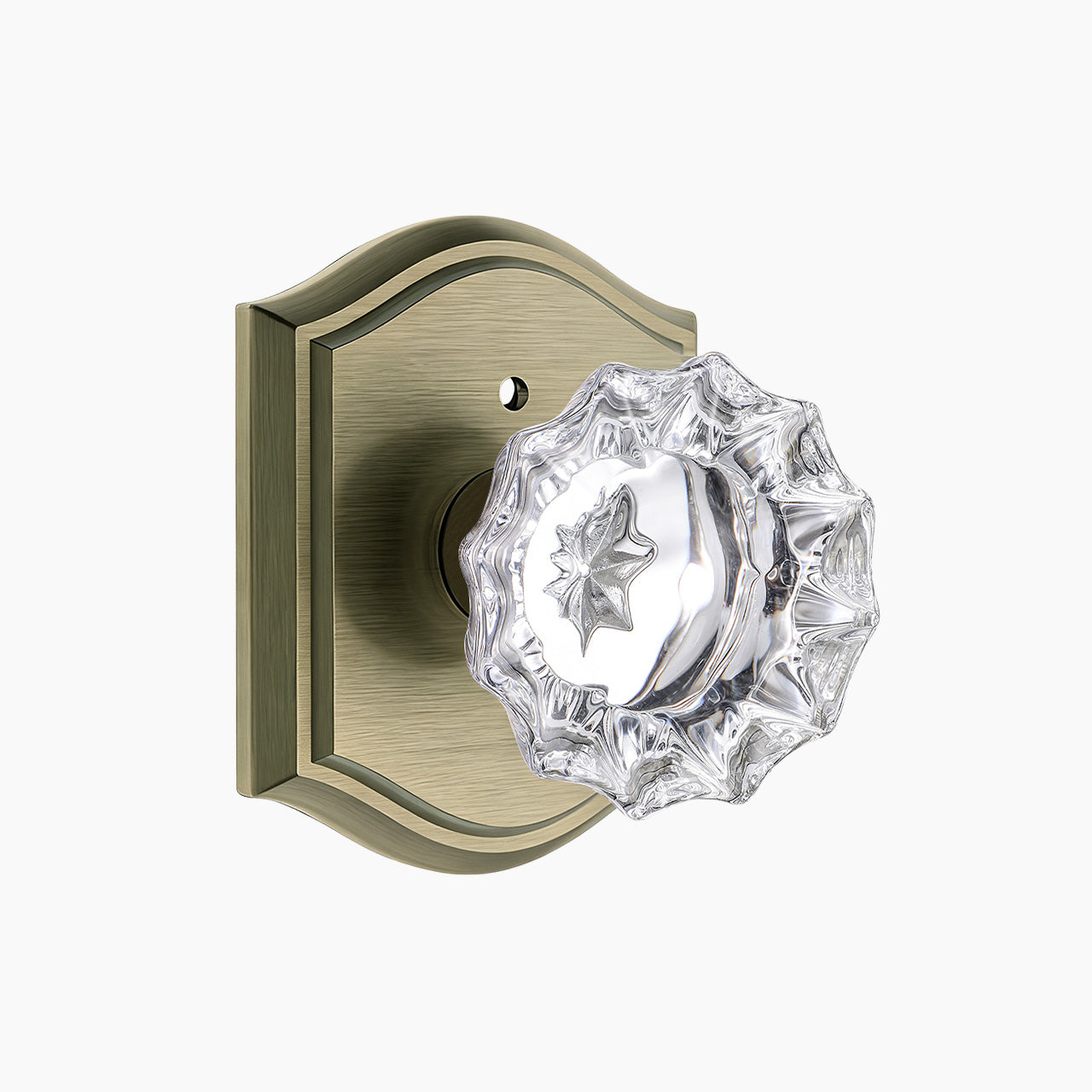 SENY vintage glass door knobs antique copper privacy function