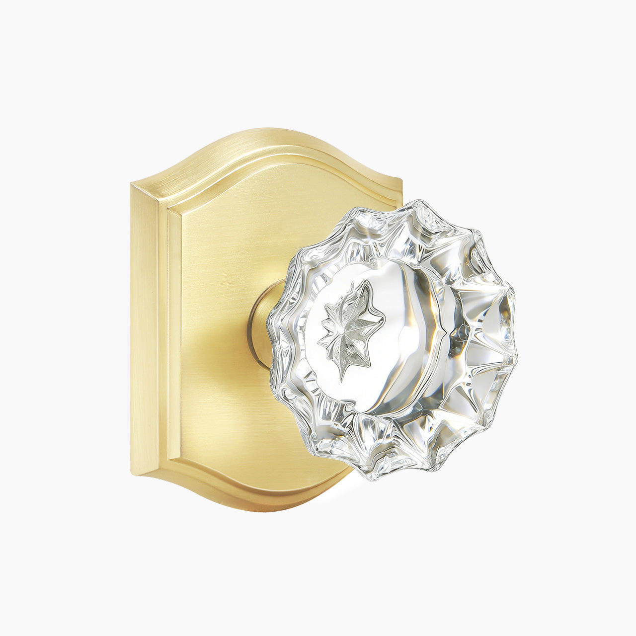 SENY vintage glass door knobs brushed gold passage function