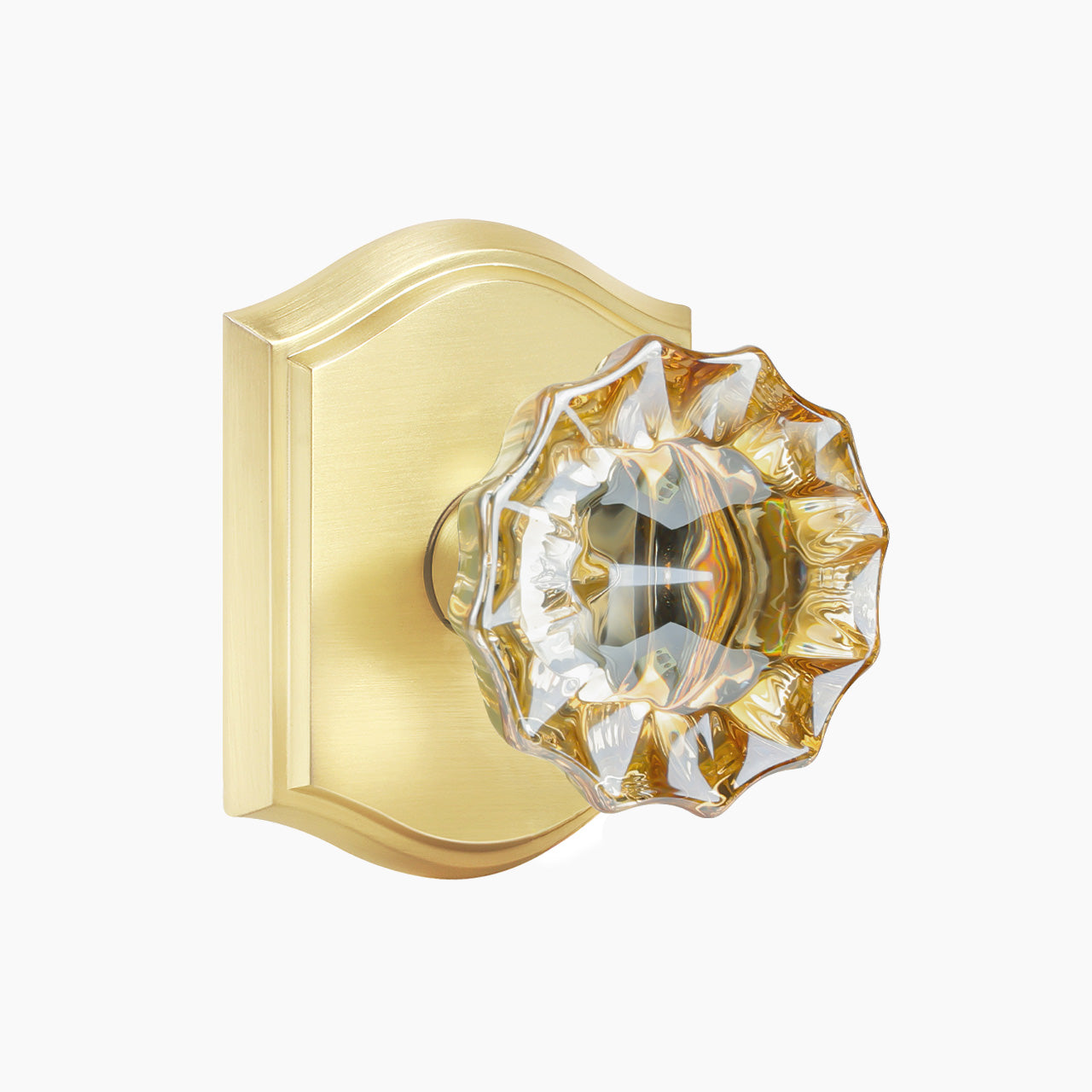 SENY Vintage Glass Door Knobs with Floral Crystal Design | Privacy, Passage & Dummy