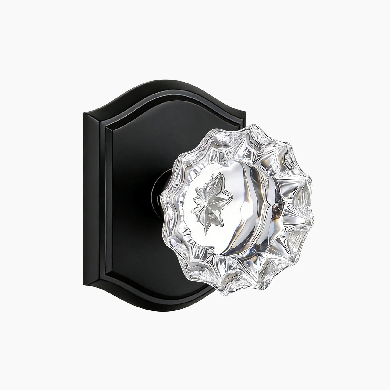 SENY vintage glass door knobs matte black passage function