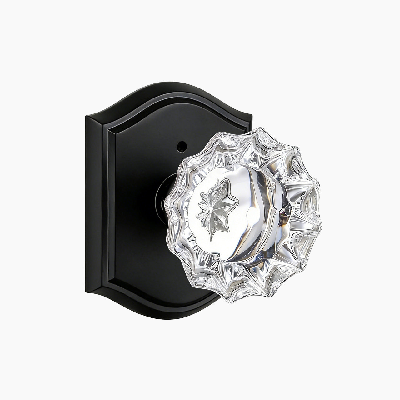 SENY vintage glass door knobs matte black privacy function