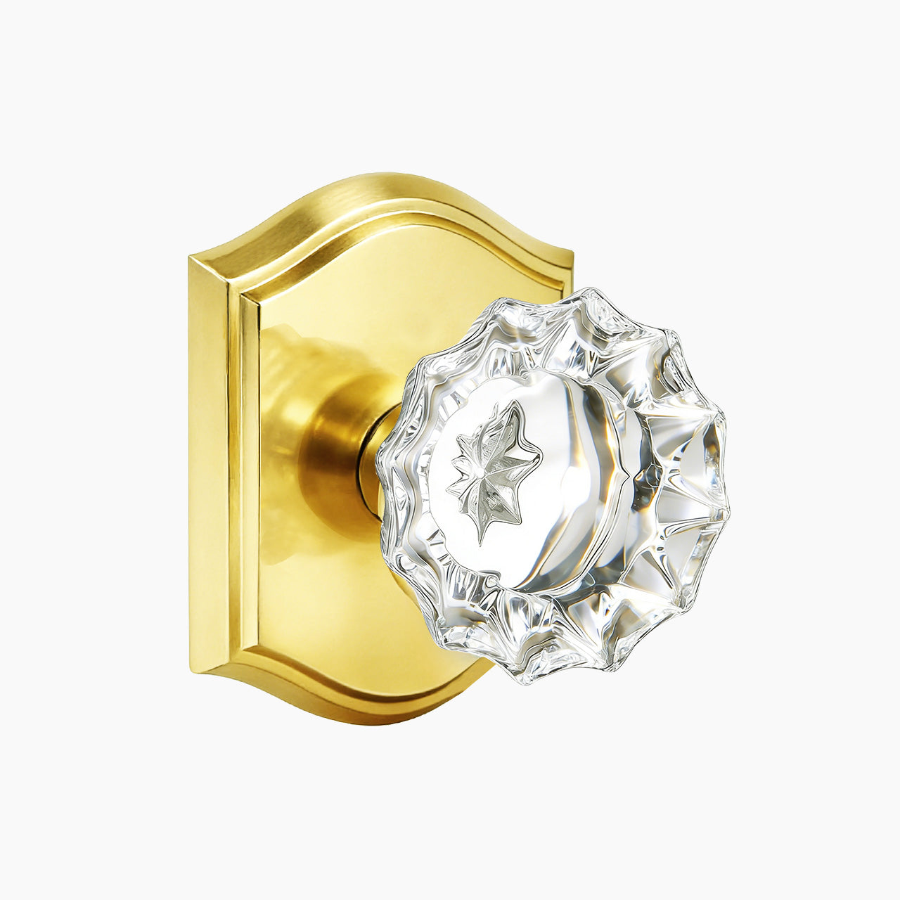 SENY vintage glass door knobs polished brass passage function