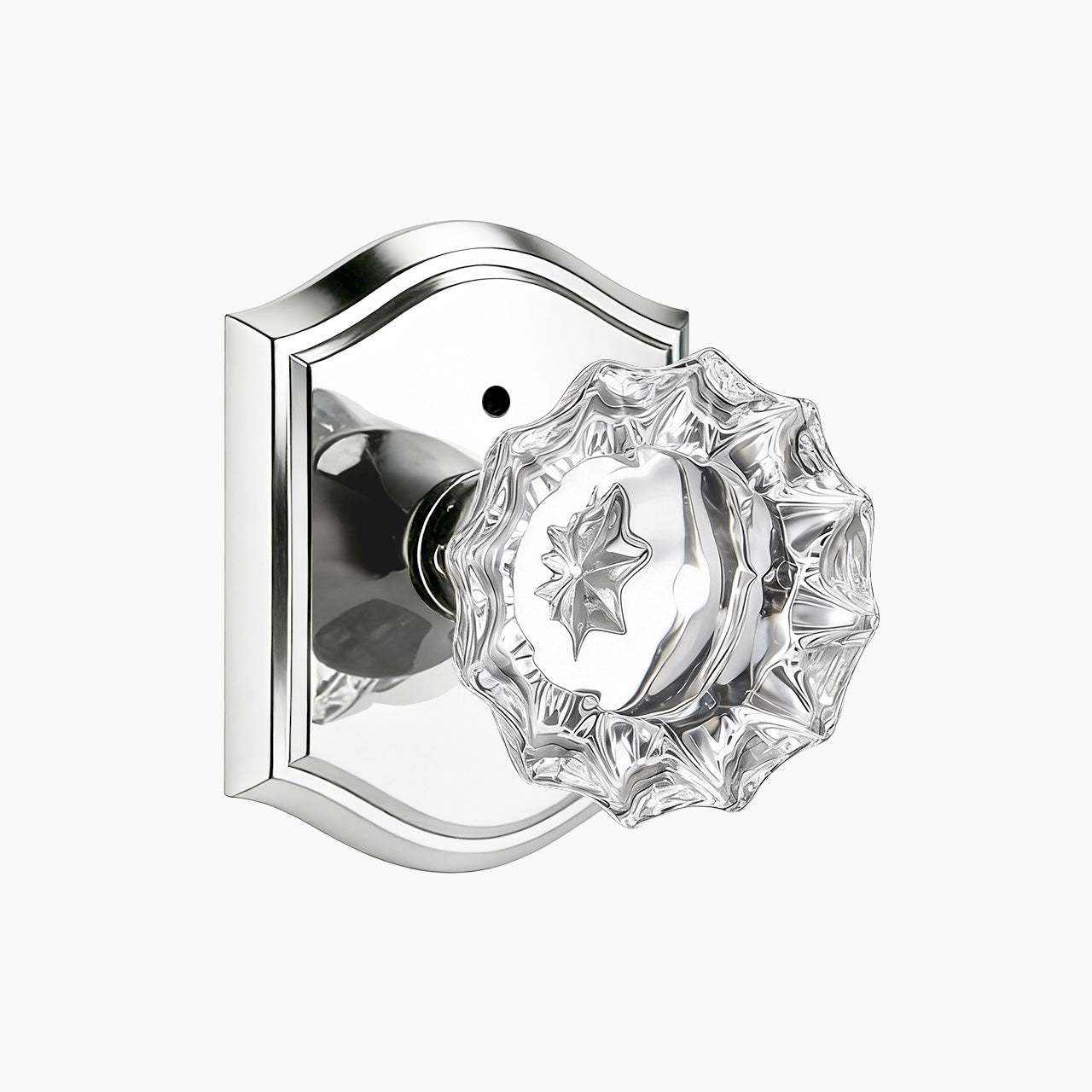 SENY vintage glass door knobs polished chrome privacy function