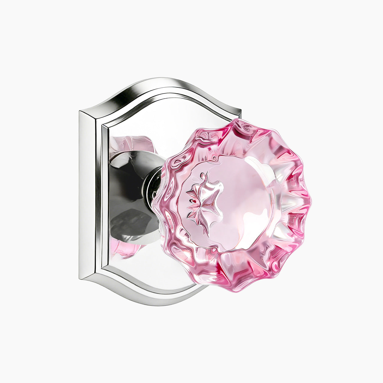 SENY Vintage Glass Door Knobs with Floral Crystal Design | Privacy, Passage & Dummy