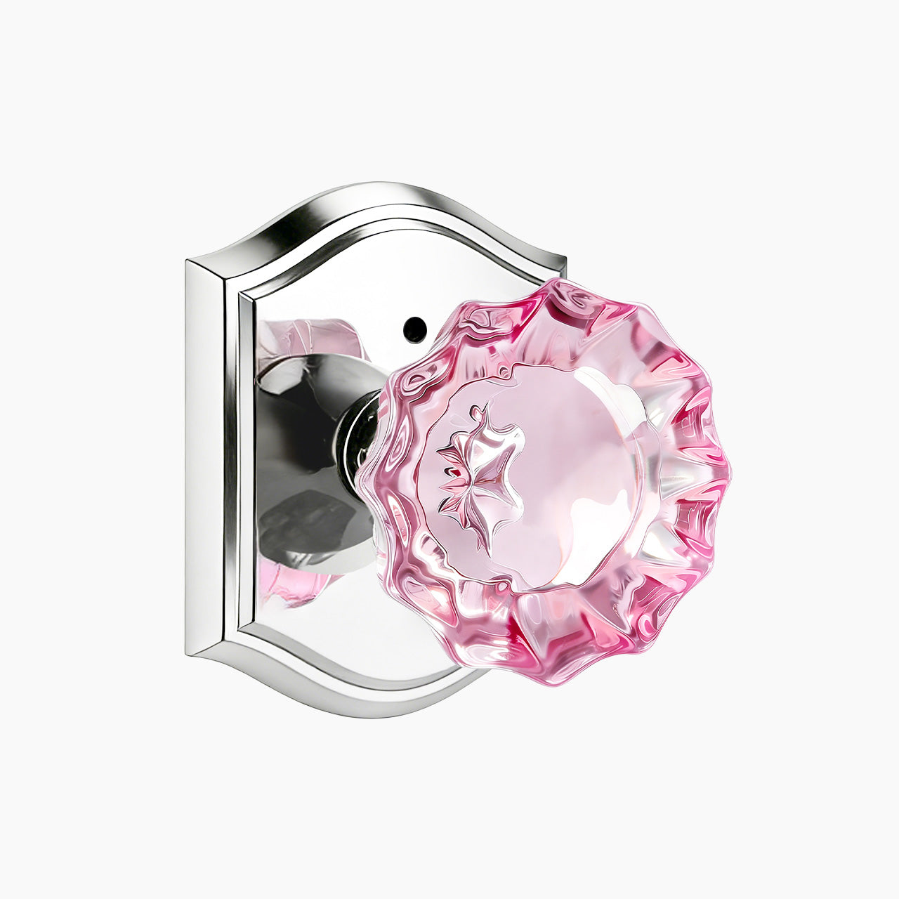SENY Vintage Glass Door Knobs with Floral Crystal Design | Privacy, Passage & Dummy